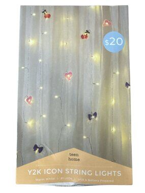 Y2K Icon String Lights With 15 Hanging Charms USB & Battery Powered Warm White L
